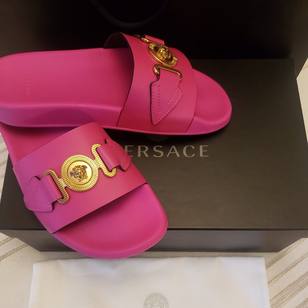 Versace Slides Cerise